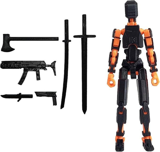 Assembly Completed T13 Action Figure, Titan 13 3D Printed Action Figure, 3D Printed Titan13, Assembled Dummy 13 Lucky 13 Toy Figure