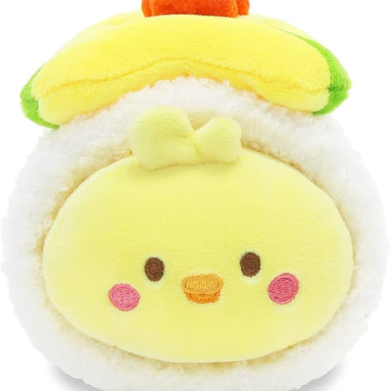 Anirollz Chickiroll Plush in Avocado Sushi – Kawaii Stuffed Animal with Removable Costume – Cute Squishy Plush Toy Gift for Girls & Kids