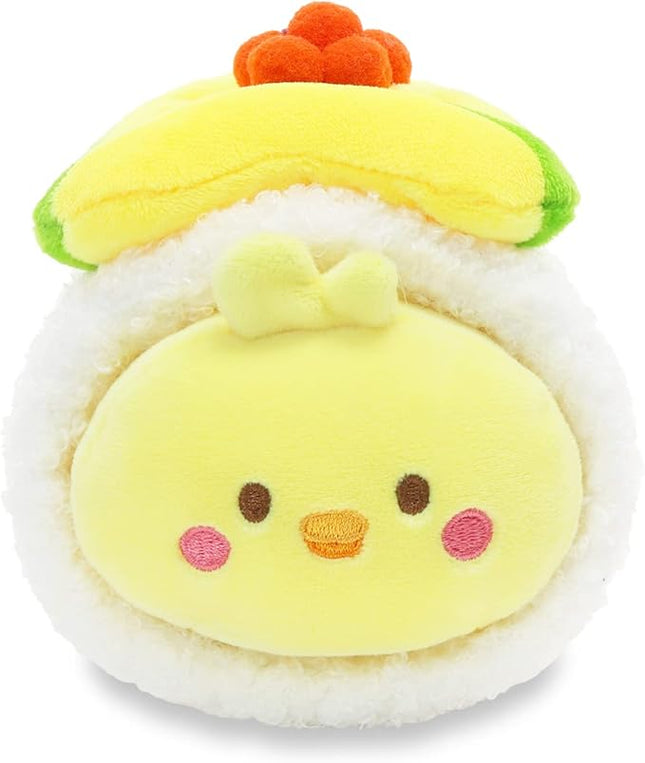 Anirollz Chickiroll Plush in Avocado Sushi – Kawaii Stuffed Animal with Removable Costume – Cute Squishy Plush Toy Gift for Girls & Kids