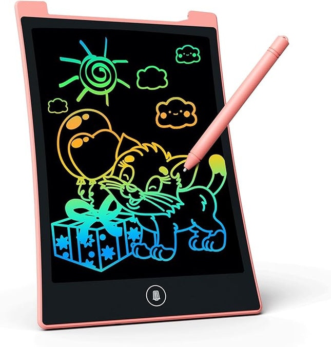 KOKODI Kids Toys LCD Writing Tablet, Colorful Drawing Pad Erasable Doodle Board, Educational Learning Toys Birthday Gifts for Girls Boys Age 3 4 5 6 7 8（Pink）