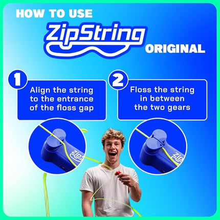 ZipString Original - As Seen on Shark Tank - Classic Rope Launcher Toy, Perfect for Kids & Adults - Fly a String Loop in The Air for Endless Tricks & Fun, Wonderment Awaits, Bold Blue
