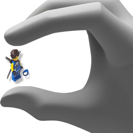 LEGO Minifigure - Legacy Jay Blue Ninja Figurine with Dual Pattern Head Neckerchief and Plastic Katanas from 71735 Ages 8+