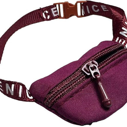 3pcs Doll Accessories Set Included Mini Glasses, Shoulder Bag and Canvas Shoes, Dress Up Accessories Replacement for 17cm Doll, Mini Costume Supplies for 6.7in Figures (Set of Red)