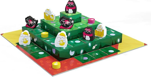 Smirk & Dagger Boop The Halls Board Game Holiday Strategy Game for 2 Players, Ages 10+, 3D Gameboard, Painted Cat Meeples, Alternate Win Conditions, Fun & Challenging Abstract Game