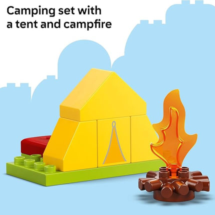 LEGO DUPLO Peppa Pig Camping Trip Toddler Learning Toy - Sensory Toy for Creative and Developmental Play - Fun Birthday Gift for Peppa Pig Fans, Kids, Girls, Boys, Ages 2+ - 10452