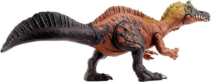 Mattel Jurassic World Wild Roar Dinosaur Toy with Sound & Attack Move, Irritator Posable Action Figure Includes Digital Play, 11 inches Long