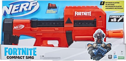 Nerf Fortnite Compact SMG Motorized Dart Blaster Age 8+, Ultra Red Wrap, 8-Dart Internal Clip, Includes 8 Nerf Elite Foam Darts