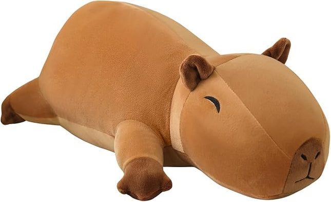 SQEQE Weighted Capybara Plush, Weighted Capybara Stuffed Animal, Cute Plushies Soft Pillow Toy Gift for Kids Adults 23.6 Inch, 3.1 Lbs