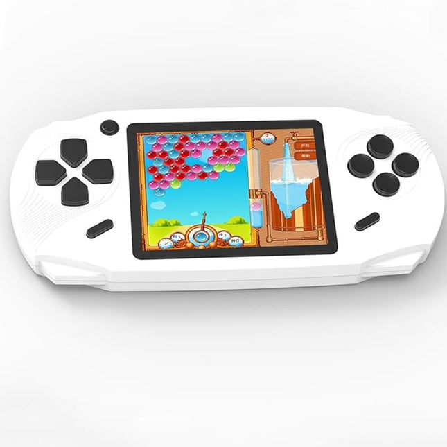 16 Bit Handheld Games for Kids Adults 3.0'' Large Screen Preloaded 100 HD Classic Retro Video Games USB Rechargeable Seniors Electronic Game Player Birthday Xmas Present (White)