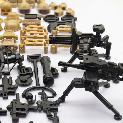 Special Military Soldier Style Weapon Sets, Military Weapon Pack Accessories Kits Toys, Swat Team Building Block Toys, Army Equipment Gear Sets, Accessories Compatible with Major Mini figure