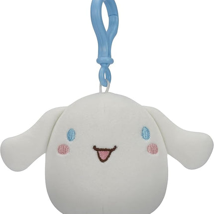 Squishmallows Original Sanrio 3.5-Inch Cinnamoroll, Hello Kitty, Kuromi, + My Melody 4-Pack – Official Jazwares Plush (Clips)