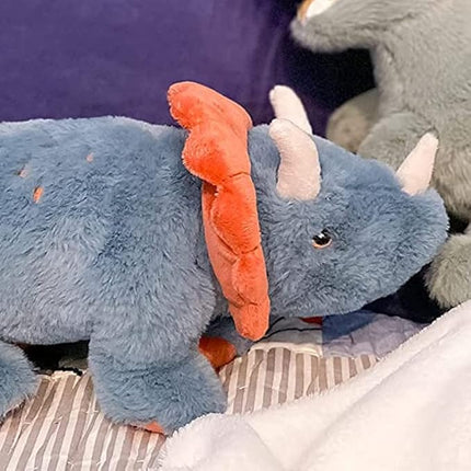 MON AMI Blu The Triceratops Stuffed Animal | 16-Inch Soft Plushie for Cuddling, Collecting & Gifting | Dinosaur Toy for Nursery & Playroom | Adorable Huggable Plush for All Ages