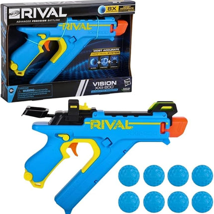 NERF Rival Vision XXII-800 Blaster, Most Accurate Rival System, Adjustable Sight, Integrated Magazine, 8 Rival Accu-Rounds