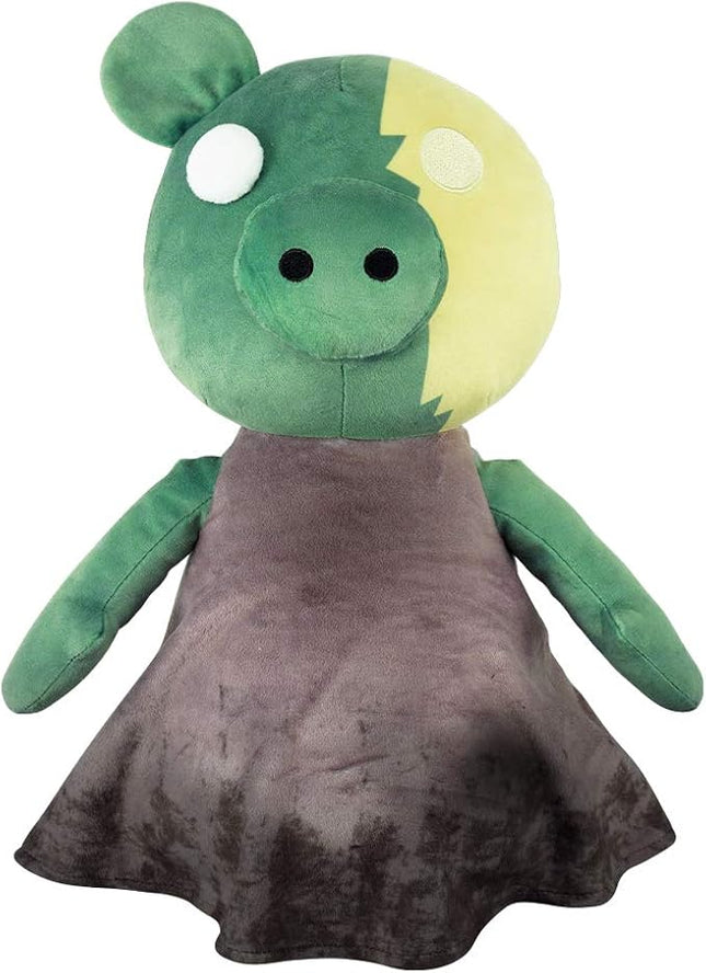 PIGGY ZomPiggy Plush Stuffed Animal Toy with Light Up Eye and Sounds, 13"