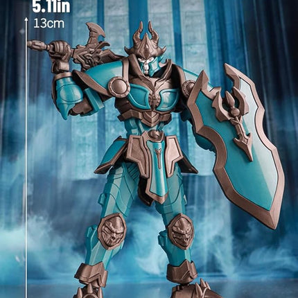 Lich Glacier Armor Knight Action Figure Toy, Multi-Jointed Movable Dummy Medieval T13 Articulated Robot Figure, Fantasy Warrior Undead Death Knights Paladin Display Model (Assembly Required)
