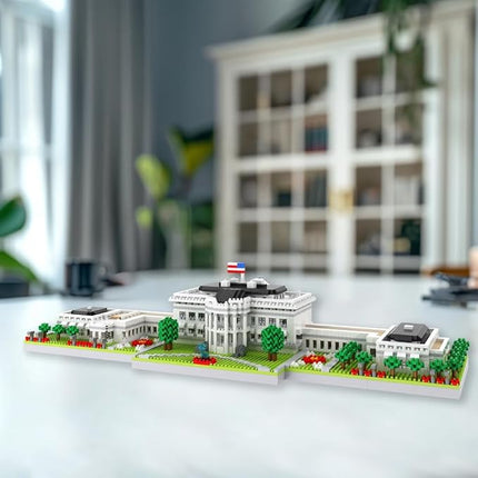 White House Micro Mini Building Blocks Sets Washington DC Architecture Building Kits Famous Landmark Model Toys Gift for Adults Kids Teens 3000 PCS