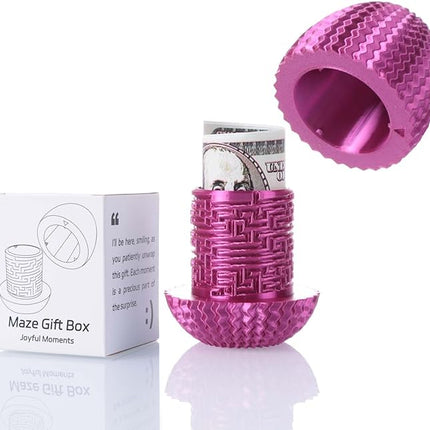 Egg-Shaped Maze Gift Box - Money Box for Cash Gifts, Puzzle Box for Boys & Girls, Easter Gift Box with Hidden Compartments, Easter Present for Birthdays & Special Occasions (Purple)