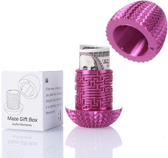 Egg-Shaped Maze Gift Box - Money Box for Cash Gifts, Puzzle Box for Boys & Girls, Easter Gift Box with Hidden Compartments, Easter Present for Birthdays & Special Occasions (Purple)