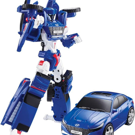 New TOBOT, TOBOT Y, Youngtoys Transforming Collectible Vehicle to Robot, Heroes Animation Character Toys for Kids 3 and up Transform Toys Cars, Large Size 10-inch