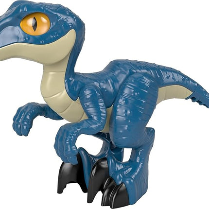 Fisher-Price Imaginext Jurassic World Dinosaur Toy Raptor XL Poseable Figure, 9 Inches Tall, Pretend Play Preschool Kids Ages 3+ Years