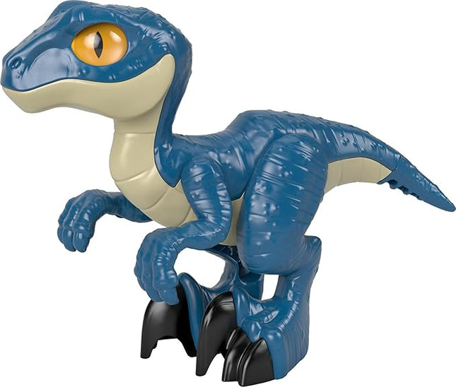 Fisher-Price Imaginext Jurassic World Dinosaur Toy Raptor XL Poseable Figure, 9 Inches Tall, Pretend Play Preschool Kids Ages 3+ Years