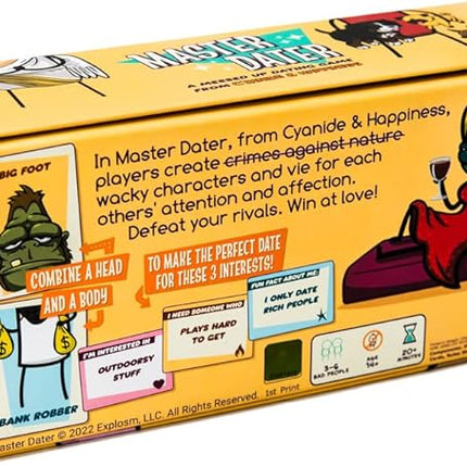 Master Dater by Cyanide & Happiness - a Mixed up Dating Party Game for 3-8 Players, Card Game for Parties