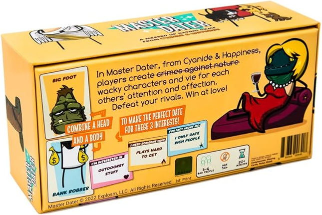 Master Dater by Cyanide & Happiness - a Mixed up Dating Party Game for 3-8 Players, Card Game for Parties