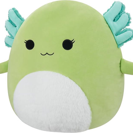 Squishmallows Original 16-Inch Mipsy Green Axolotl with Fuzzy White Belly - Large Ultrasoft Official Jazwares Plush