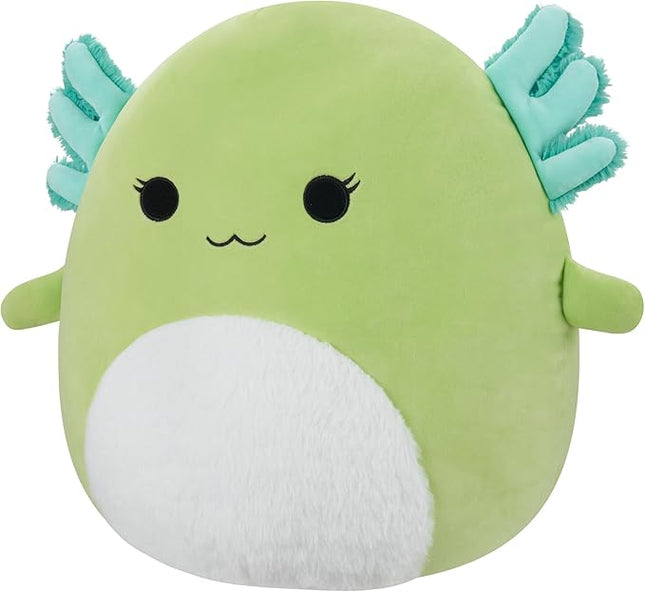 Squishmallows Original 16-Inch Mipsy Green Axolotl with Fuzzy White Belly - Large Ultrasoft Official Jazwares Plush