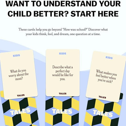TALES Conversation Cards, Kids Edition 150 Count, Fun Family Games for Kids, Perfect for Dinners, Road Trips, Classrooms & Game Nights, Gifts & Gatherings, Conversation Starters to Spark Creativity