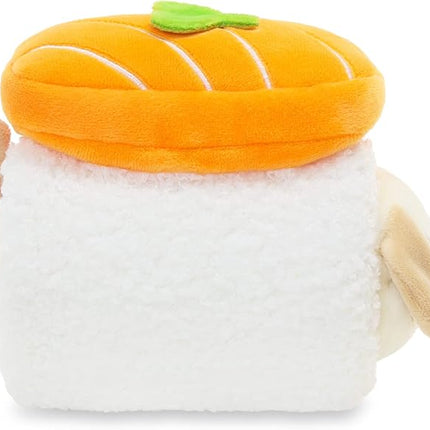 Anirollz Puppiroll Plush in Salmon Sushi – Kawaii Stuffed Animal with Removable Costume – Cute Squishy Plush Toy Gift for Girls & Kids
