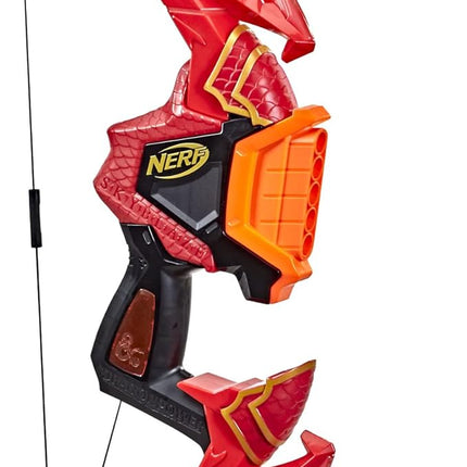 Nerf DragonPower Skyblaze Dart Bow, Inspired by Dungeons and Dragons, Dragon Bow Action, 10 Nerf Darts, 5-Dart Storage