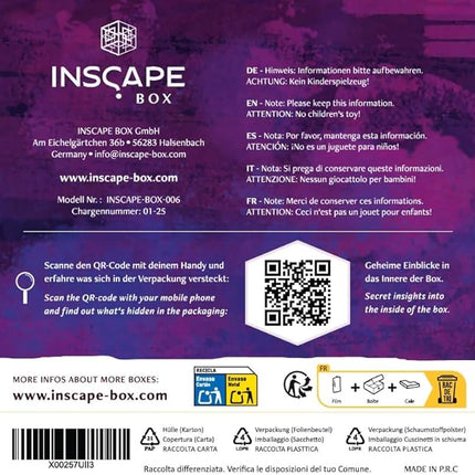 INSCAPE Cluebox Stonehenge´s Legacy - Puzzle Box - Interactive Wooden Escape Room in A Box for Adults with Hidden Compartments - Gift Idea for Puzzle and Mystery Fans - Brain Teaser