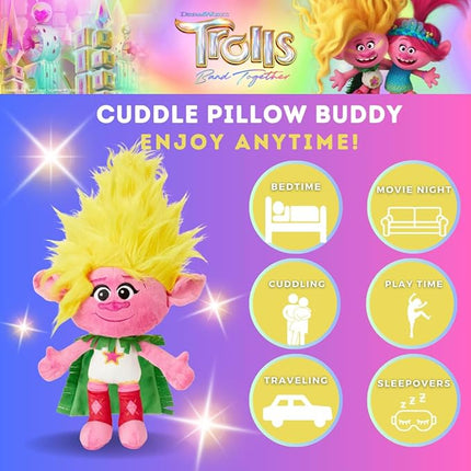 Franco DreamWorks Trolls 3 Band Together Sister Viva Kids Bedding Super Soft Plush Cuddle Pillow Buddy, (Officially Licensed Product)