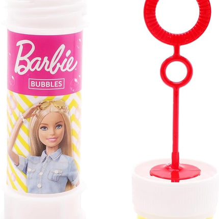 Toyland® Pack of 12 Barbie Bubble Tubs with Wands, 2fl oz Solution & Novelty Maze Lid - Pocket Money & Party Bag Toys