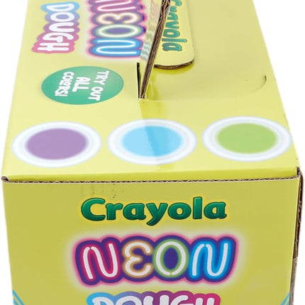Crayola Neon Dough 20-Pack, 3oz Each - Halloween Party Favors, Classroom Party Favors, Halloween Toys; Non-Toxic, Allergen-Friendly Special Effects Dough with Easy-Carry Handle