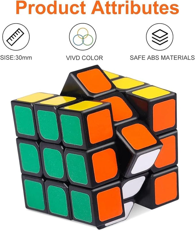 Mini Speed Cube Party Favors,Fun Puzzle Games for Kids, Classroom Gifts, and Stress Relief Toys Goodie Bags Filler Birthday Gift (12 Pack)