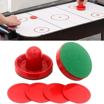 Generic Air Hockey Pushers and Air Hockey Pucks, Goal Handles Paddles for Adults and Kids Air Hockey Table Equipment for Game Tables