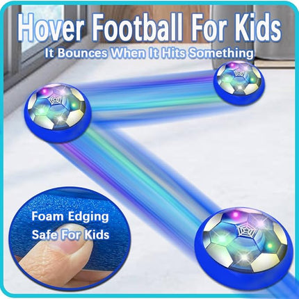 JRD&BS WINL Football Toys for Kids Light Up LED Hover Soccer Ball Toys for Boys Gifts Indoor Game Indoor Football Air Soccer Floating Ball Training Ball Playing Football for Children Gifts Blue