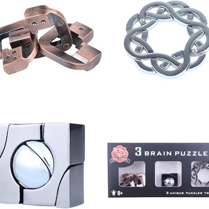 Brain Teaser Puzzle for Adults Puzzles Metal Hole Lock Adult Educational Toy Games for Adults Teens Educational Toy Gift (White)