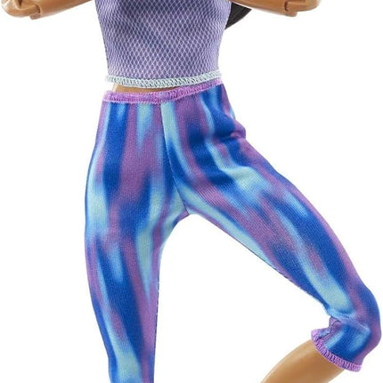 Barbie Made to Move Doll with 22 Flexible Joints & Curly Brunette Ponytail Wearing Athleisure-wear for Kids 3 to 7 Years Old
