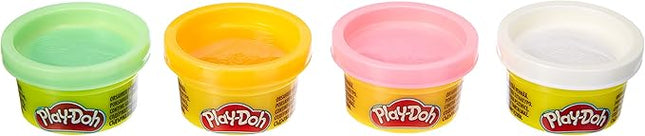 Play-Doh Kitchen Creations Double Drizzle Ice Cream Playset for Kids 3 Years and Up with 2 Drizzle Colors and 4 Classic Cans, Non-Toxic