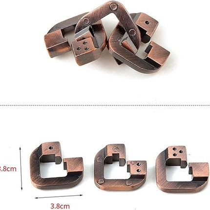 FantasyDay 15 Pcs Brain Teaser Puzzle,Metal Puzzle, Unlock Interlock IQ Test Game, Magic Trick Toy Gift for Kids and Adults