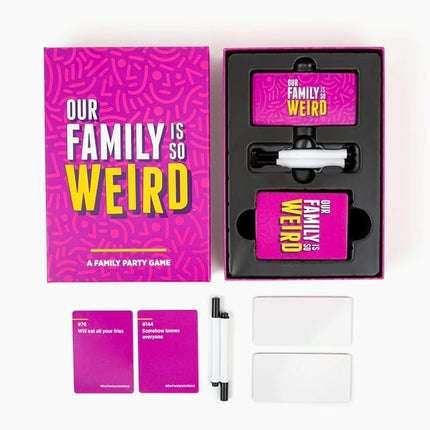 DSS Games Our Family is So Weird - A Fun Family Party Card Game to Decide Who’s Most Likely to Idea for Kids, Adults & Groups | Halloween | Great for Conversation Starters, Family Game Night