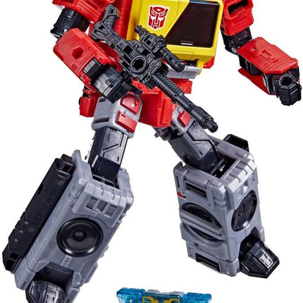 Transformers Toys Generations War for Cybertron: Kingdom Voyager WFC-K44 Autobot Blaster & Eject Action Figure - Kids Ages 8 and Up, 7-inch