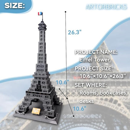 ArtorBricks Eiffel Tower Architecture Model Kit - 976-Piece Premium Building Set for Collectors, Detailed Display & Thoughtful Gift Idea