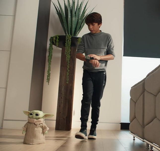 Mattel Star Wars The Mandalorian Grogu RC 12-inch Plush Toy, Real Moves Soft Body Doll with Remote-Controlled Motion & Sounds