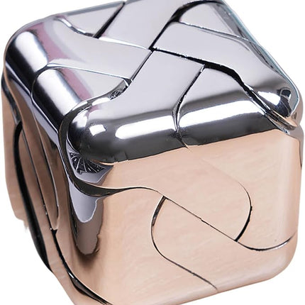 Metal-Puzzles Brain-Teaser 3D-Toys: Fidget-Toys Cool-Gadgets-Stuff Square-Cube-Box Puzzle-Toy ADHD Tools Stress Relief Gift for Kid Children Teen Adult Office Home School Christmas