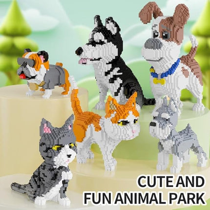 Advent Calendar Magnetic Construction Set, The Original Magnetic buil Adorable Dogs and Cats Building Toys - Pretend Play Toys for Girls & Boys,Kids Learning & Educational Sets Gift Ideas 500+PCS