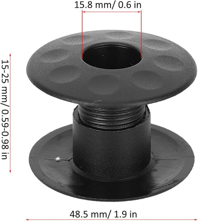 10 Pair of Foosball Machine Bushings,Threaded Structure Foosball Table Parts, Light Weight Table Football Bushings Rods, Black